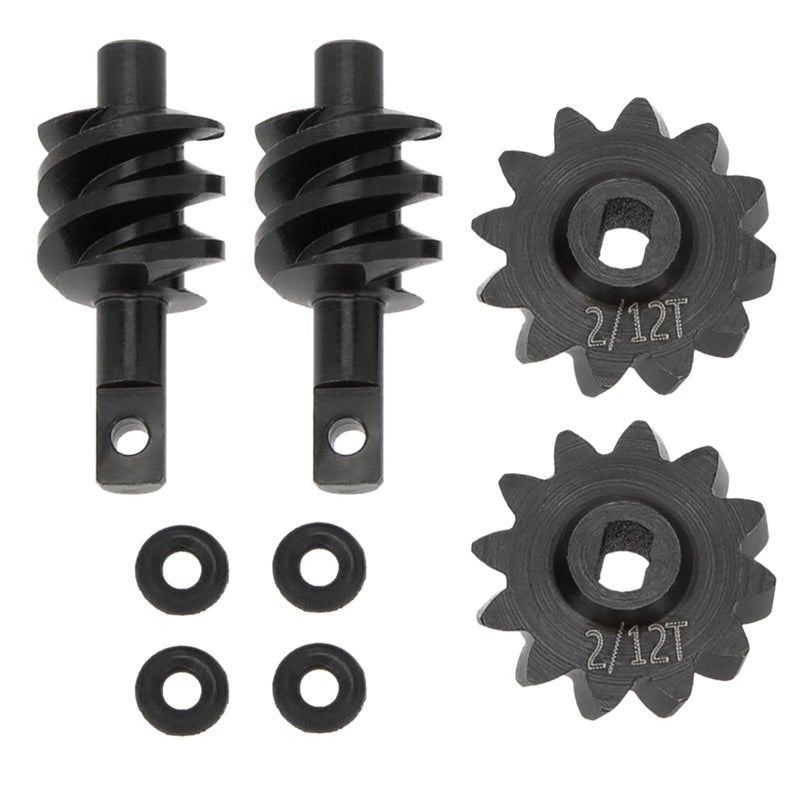 MEUS Racing SCX24 2-12T مجموعة التروس التفاضلية الحلزونية ذات السرعة الزائدة لمحور SCX24 Deadbolt C10 JLU Gladiator Bronco 1/24 RC أجزاء ترقية السيارة الزاحفة، مجموعتان (2-12T) - Image 1